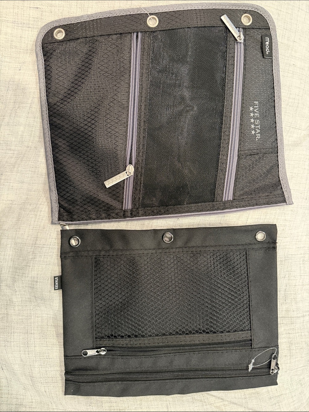 Two pencil pouches for notebooks